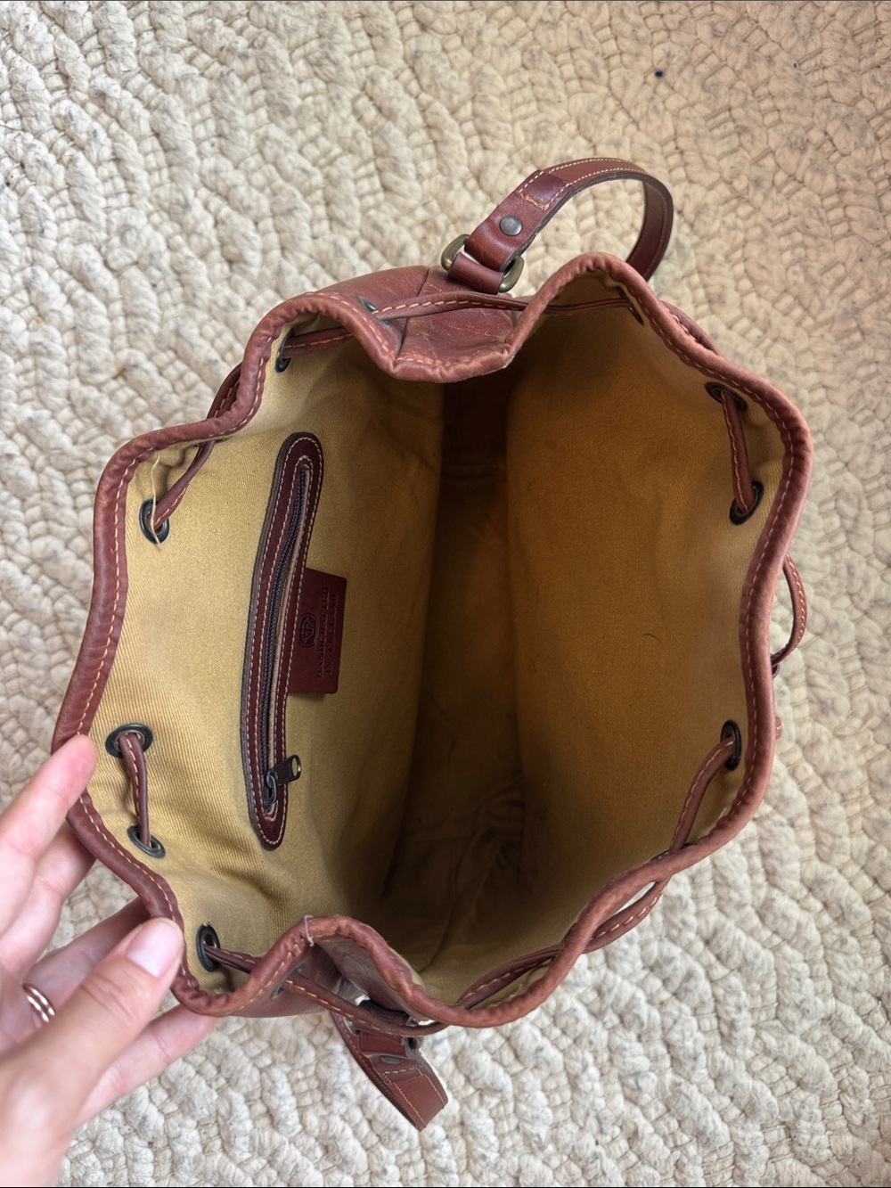 Tusting Drawstring Bucket Bag - Picture 5 of 7